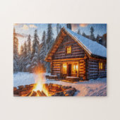 Winter Art Log Kabine leicht Brain Art Puzzle Wint (Horizontal)