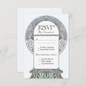 Winter Art Nouveau UAWG Wedding Cards RSVP Karte (Vorne/Hinten)