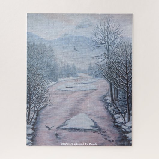 Winter Art Puzzle Winter Landschaft Ristorante da (Vertikal)