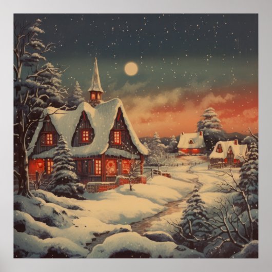 Winter Art Scene Poster (Vorne)