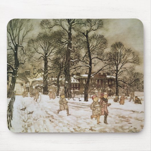 Winter Arthurs Rackham | in Kensington-Gärten von Mousepad (Vorne)