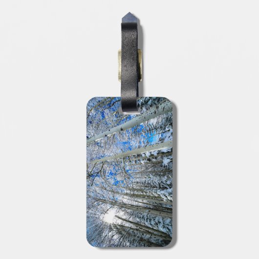 Winter Aspens Gepäckanhänger (Rückseite vertikal)