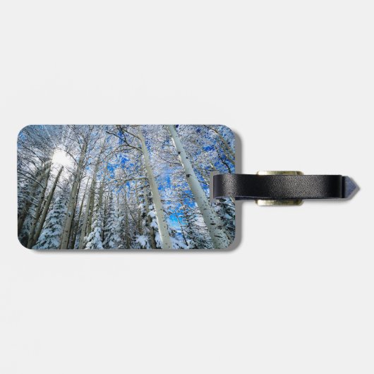 Winter Aspens Gepäckanhänger (Rückseite horizontal)