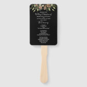 Winter auf Black Elegant Script Hochzeitsprogramm Fächer (Vorderseite)