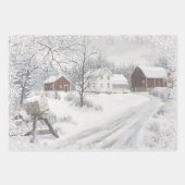 Winter auf dem Bauernhof Geschenkpapier Set (Vorderseite 2)