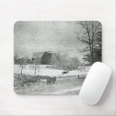 Winter auf dem Bauernhof Mousepad (Mit Mouse)