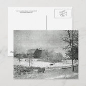 Winter auf dem Bauernhof Postkarte (Vorne/Hinten)