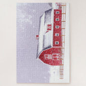 Winter auf dem Bauernhof Puzzle (Vertikal)