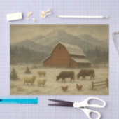 Winter auf dem Bauernhof Seidenpapier (Handwerk)
