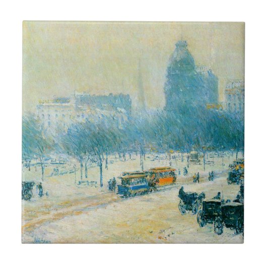 Winter auf dem Gewerkschaft Square von Frederick C Fliese (Vorderseite)