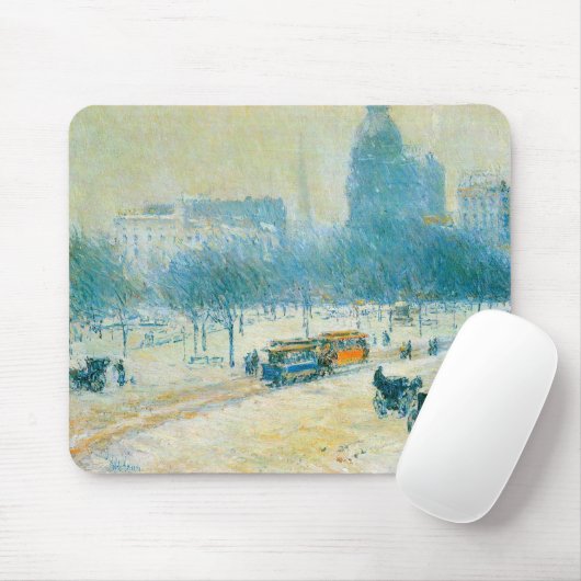 Winter auf dem Gewerkschaft Square von Frederick C Mousepad (Mit Mouse)