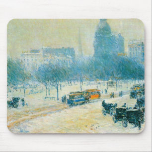 Winter auf dem Gewerkschaft Square von Frederick C Mousepad