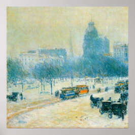 Winter auf dem Gewerkschaft Square von Frederick C Poster