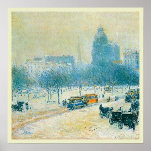 Winter auf dem Gewerkschaft Square von Frederick C Poster (Vorne)