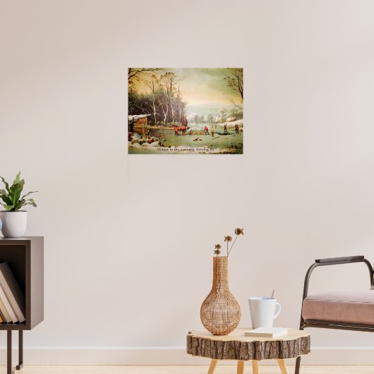 Winter auf dem Lande, Eis Poster (Wohnzimmer 3)