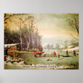 Winter auf dem Lande, Eis Poster (Vorne)