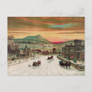 Winter auf dem Lande Postkarte