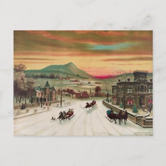Winter auf dem Lande Postkarte