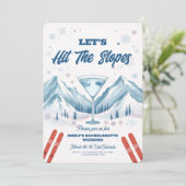 Winter auf den Pisten Junggeselinnen-Abschied Woch Einladung (Stehend Vorderseite)