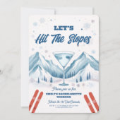 Winter auf den Pisten Junggeselinnen-Abschied Woch Einladung (Vorderseite)