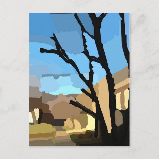 Winter auf der Cherry Tree Street Postkarte (Vorderseite)