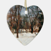 Winter auf meiner Straße Keramikornament (Rechts)