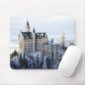 Winter auf Schloss Neuschwanstein, Deutschland Bay Mousepad (Mit Mouse)