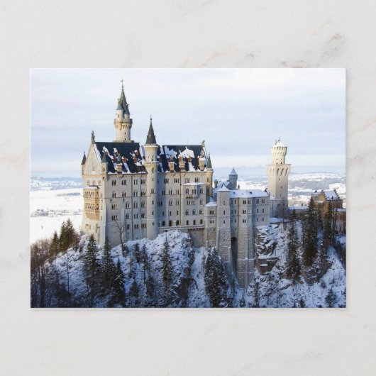 Winter auf Schloss Neuschwanstein, Deutschland Bay Postkarte (Vorderseite)
