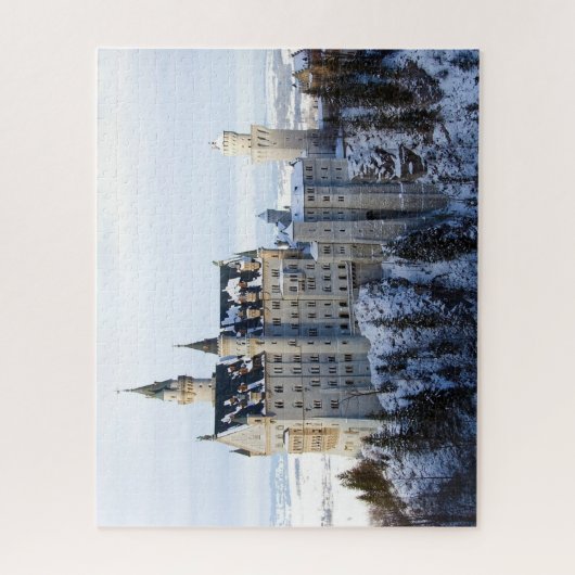 Winter auf Schloss Neuschwanstein, Deutschland Bay Puzzle (Vertikal)