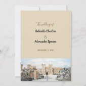 Winter auf Schloss Windsor Einladung Hochzeit (Rückseite)