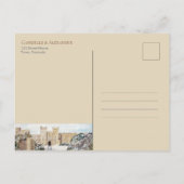 Winter auf Schloss Windsor Hochzeit retten Datum Ankündigungspostkarte (Rückseite)