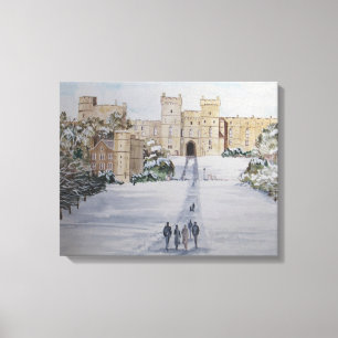 Winter auf Schloss Windsor Leinwanddruck