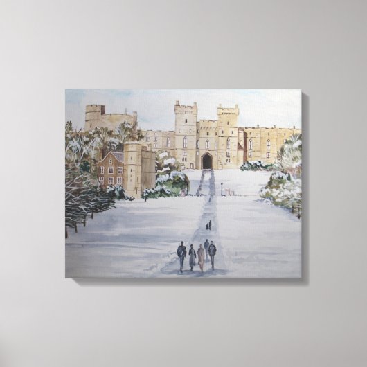 Winter auf Schloss Windsor Leinwanddruck (Vorderseite)