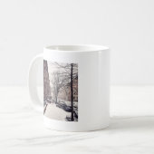 Winter auf Upper West Side Kaffeetasse (Vorderseite Links)