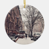 Winter auf Upper West Side Keramikornament (Vorne)
