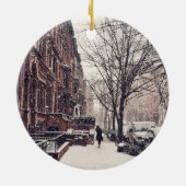 Winter auf Upper West Side Keramikornament (Hinten)