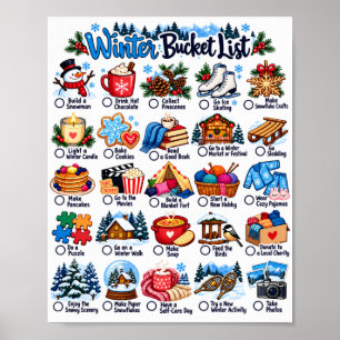 Winter-Aufgabenliste - Liste gemütlicher saisonale Poster
