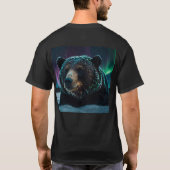 Winter Aurora & Black Bären Wildlife Design T-Shirt (Rückseite)