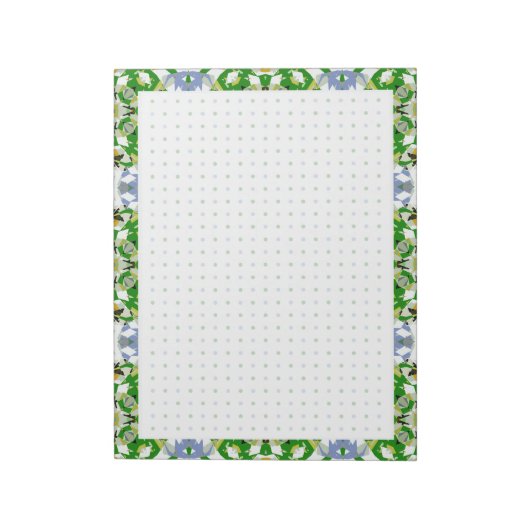 Winter Autumn Green Grey Dot Grid BuJo Planer Notizblock (Rotiert)