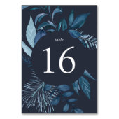Winter Azure | Blau Botanisch Tischnummer (Vorderseite)