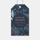 Winter Azure | Blaue botanische Gastgeschenk Hochz Geschenkanhänger (Vorderseite)