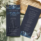 Winter Azure | Blaue Botanische Hochzeit Programm