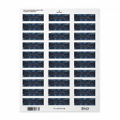 Winter Azure | Blaue botanische Rücksendeadresse (Vorne)