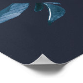 Winter Azure Wedding Welcome Poster (Ecke)