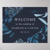 Winter Azure Wedding Welcome Poster (Vorne)