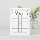 Winter Baby Animals Baby Shower Bingo Game Card Einladung (Stehend Vorderseite)