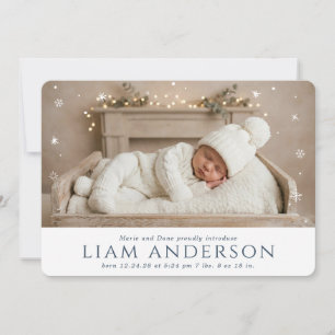 Winter-Baby-Ankündigung Einladung