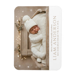 Winter-Baby-Ankündigung Magnet