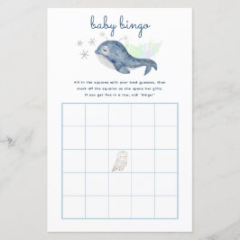 Winter Baby Bingo Game - Whale Baby Dusche