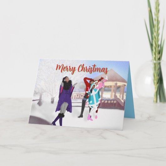 Winter Baby Birthday Card Karte (Vorderseite)